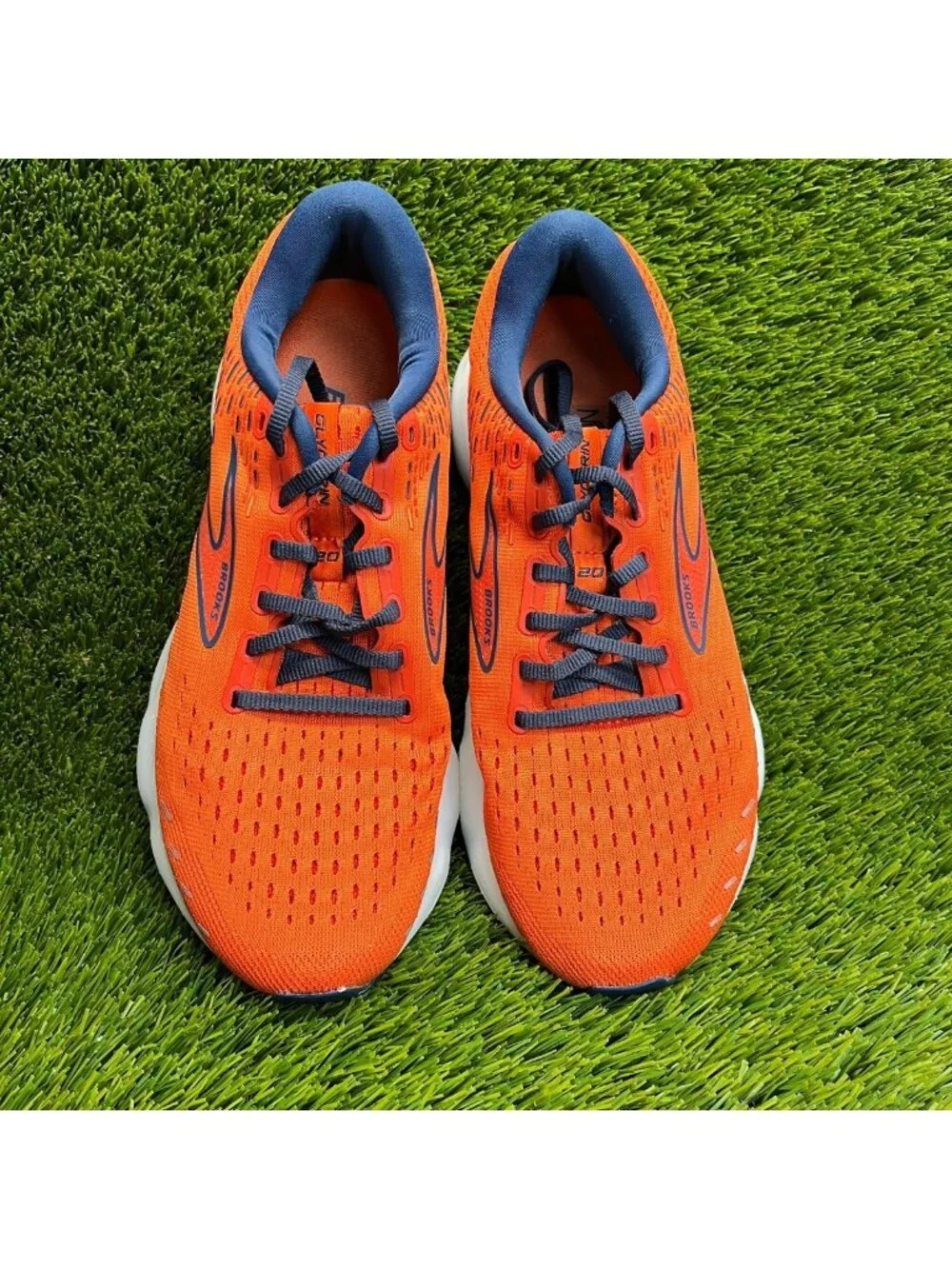 Brooks Glycerin 20 Mens Size 8.5 Orange Athletic Running Walking Shoes Sneakers